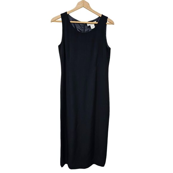 Vtg Josephine Chaus Womens Black Maxi Dress Size 8 Witchy Goth Prom 90S Y2K - Picture 1 of 10